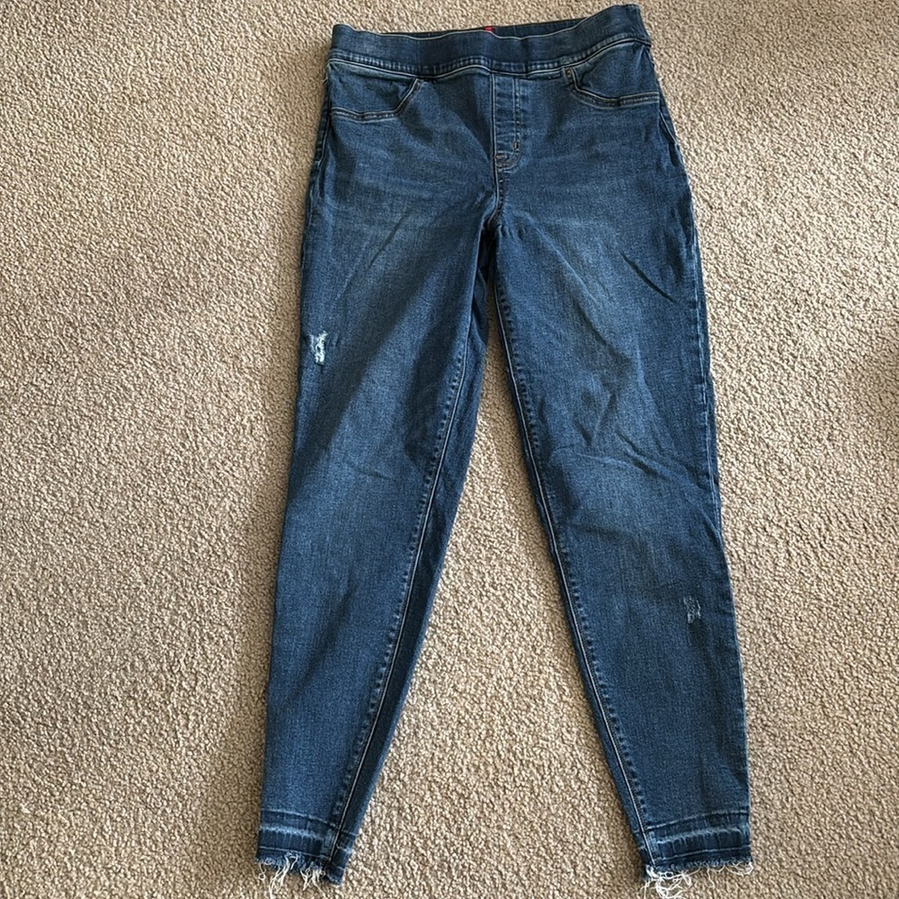 Spanx Women's Blue Jeggings size Large - Picture 6 of 9